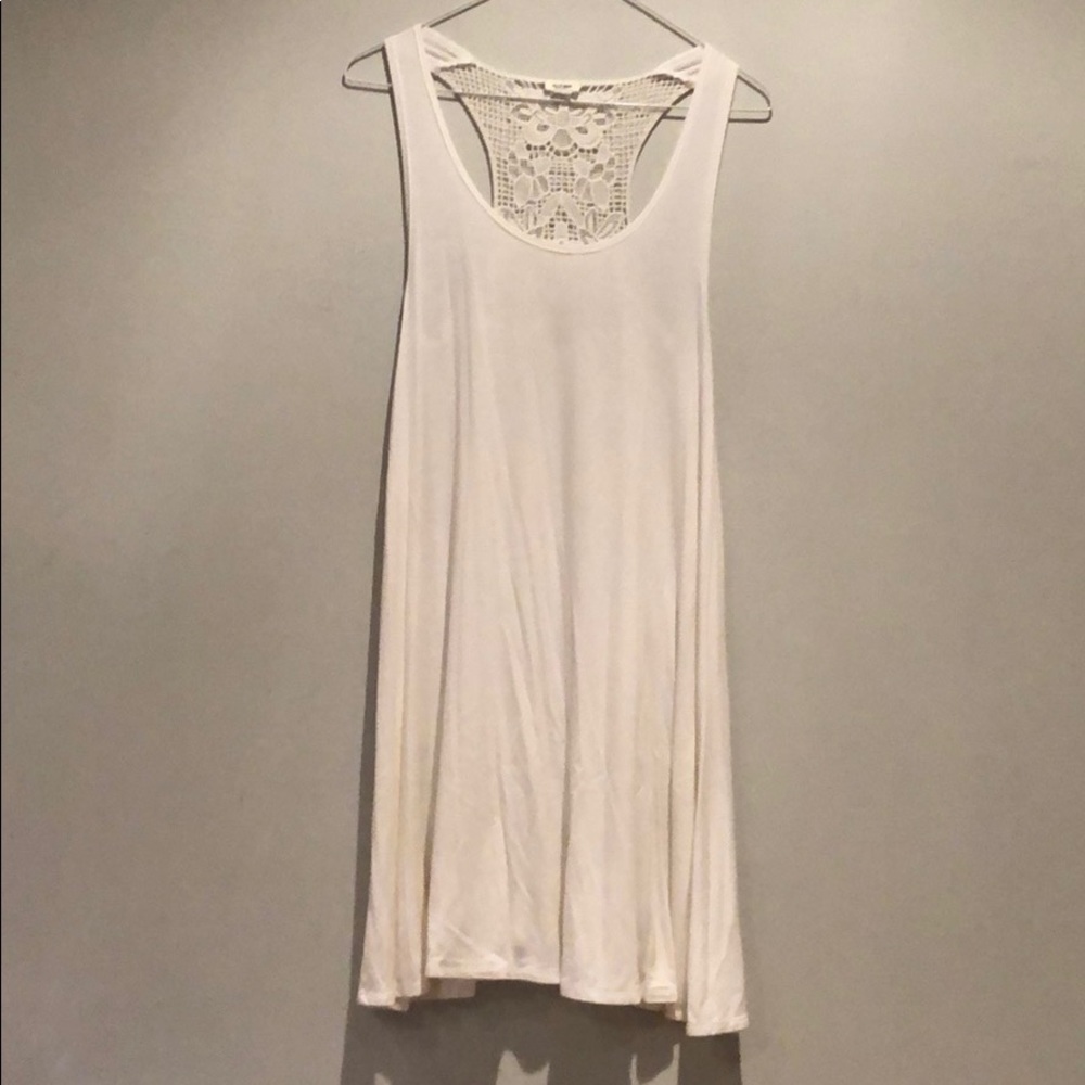 White Lace Racerback Dress